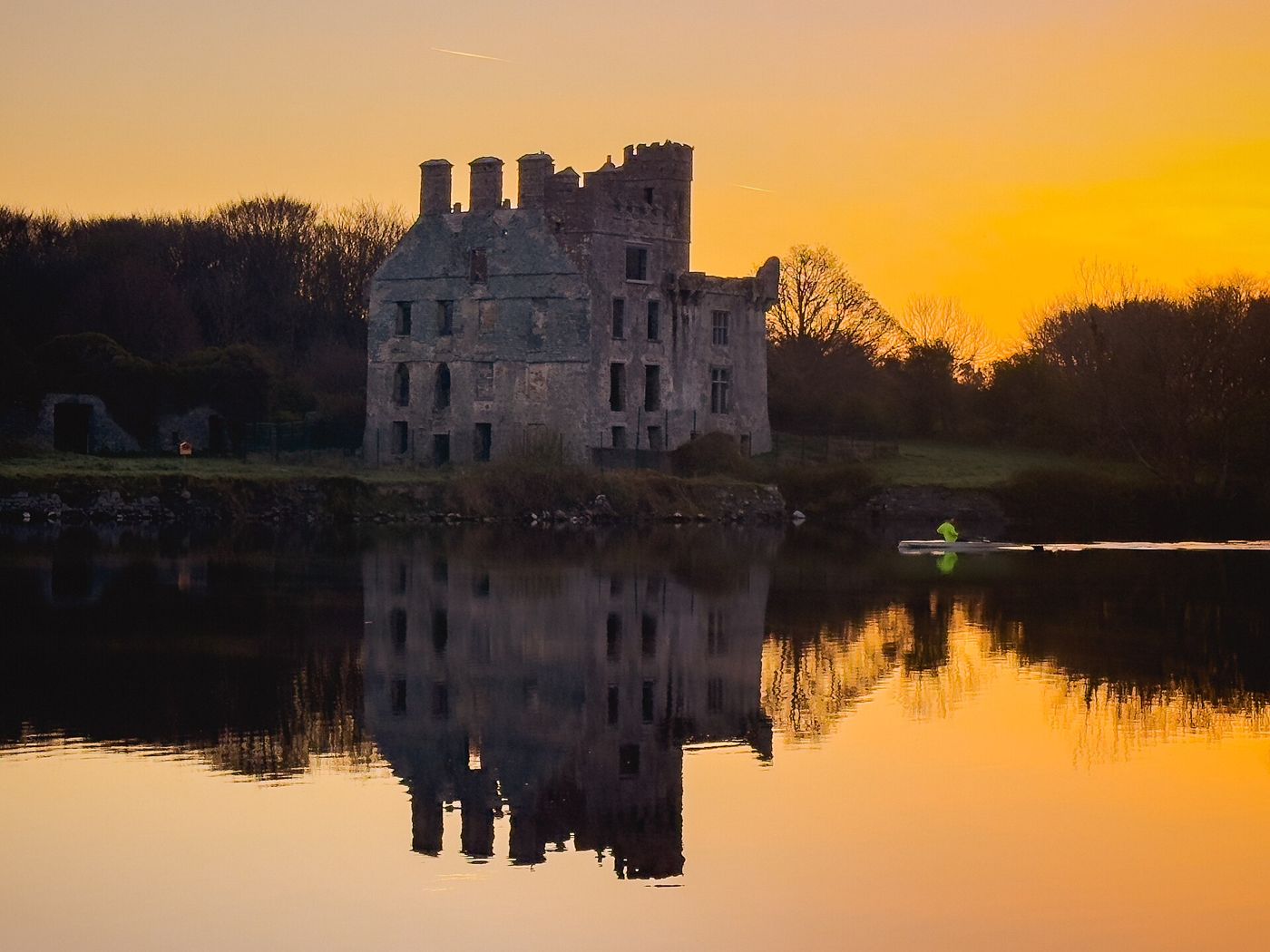 Menlo Castle at sunset